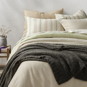 Full/Queen Boucle Blanket Gray Blend - Casaluna NEW